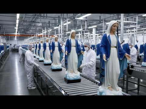Inside the Largest Holy Virgin Mary Statue Factory You've Never Seen Before (Full Process)