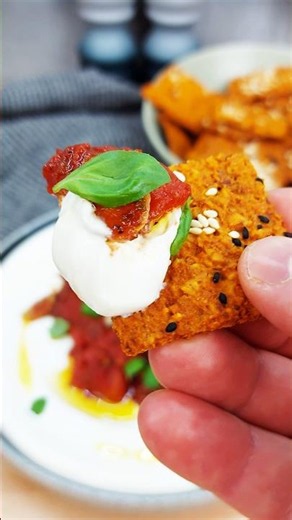 Roasted Tomato Bruschetta with Whipped Cottage Cheese #easyrecipe