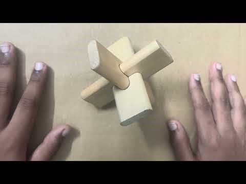 How to solve the 3 piece cross puzzle