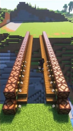 Minecraft Automatic Bridge Build 😱🔥 #shorts #minecraft #viral