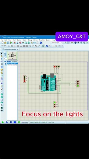 4 ways Traffic Light #electronics #embedded_system #arduino #simulation #proteus #proteussimulation
