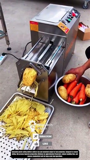 Automated Potato Cutting Process Using Precision Food Processing Machinery Systems