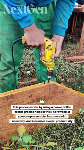 Drilling Thick Hardwood Easily with a Simple Power Drill!