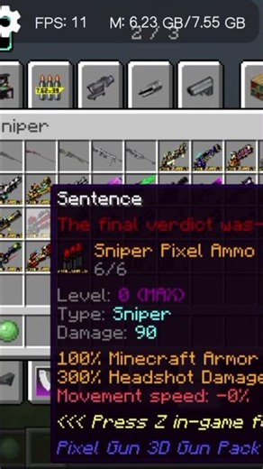 TACZ Pixel Gun 3D mod testing.. #gameplay #helpmemakethismakesense #recommended #minecraft #games