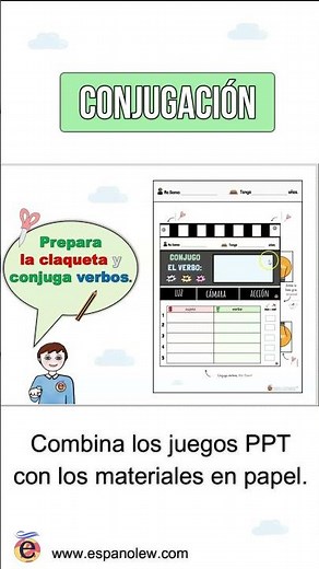 🌟 Actividades y juegos CONJUGAR VERBOS 🌟 GRAMÁTICA DIVERTIDA en clase de español con niños.