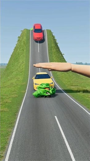 Giant Hand Slap vs Cars: Epic BeamNG Crash!