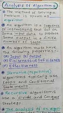 What is Analysis of Algorithm? l What is Algorithm? l Basic Properties l The Rate of growth #shorts