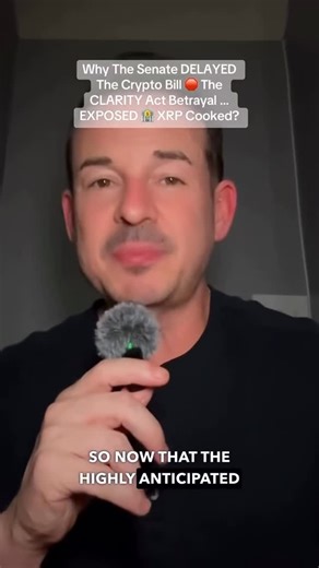 Citizen Lory (Reporter) on Instagram: "Why The Senate DELAYED The Crypto Bill🛑The CLARITY Act Betrayal ...EXPOSED🏦XRP Cooked? January 15th, 2026 🇺🇸 The banks just got caught red-handed.🏦The“Clarity Act” is a trap, and the Senate Banking Committee just hit the panic button.🛑After Coinbase CEO Brian Armstrong officially pulled support on January 14th, the markup scheduled for today was slammed into a halt.This isn’t just “regulation”-it’s a banking protection racket.📈 JPMorgan’s CFO basical