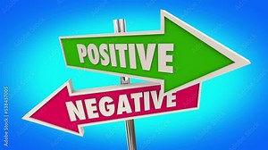 Positive Negative Signs Good Bad Choice Direction 3d Animation