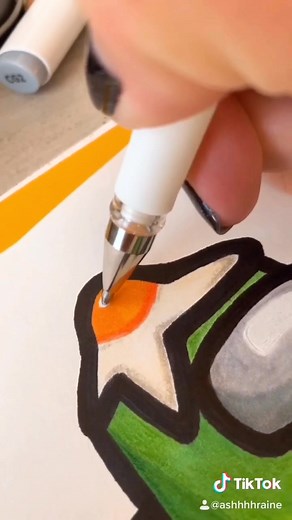 Red sus. #arttok #fyp #amongus #imposter #spooktober