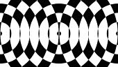 Moving and transforming abstract geometric pattern. Simple monochrome...