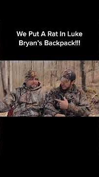 We put a RAT in LUKE BRYAN's bag 👀😂