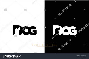 D Dog Abstract Letters Logo Monogram Stock Vector (Royalty Free) 1943069614 | Shutterstock
