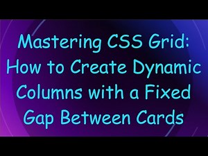 Mastering CSS Grid: How to Create Dynamic Columns with a Fixed Gap Between Cards