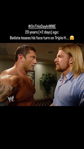9.8K views · 1.7K reactions | The Game's face when The Animal tells him he's in to win the Royal Rumble! Triple H tells Batista he’s being selfish even entering the contest Dave replies: “You’ve got your point. No-one likes a selfish, self-centered egomaniac”  #onthisdayinwwe | On This Day in WWE | Facebook