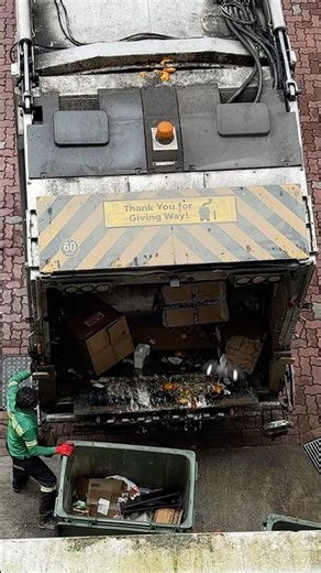 🔊 VOLVO Garbage Truck Crushes Waste! #shorts