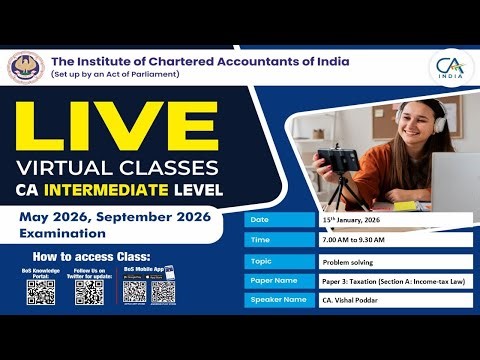 Intermediate Paper-3A:ITL | Topic: Problem solving | Session 1 | 15 Jan, 2026