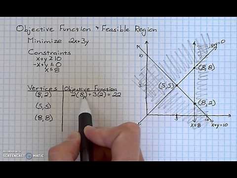 Objective Function and Feasible Region