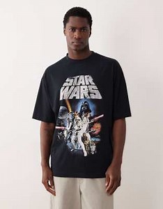 ASOS DESIGN - T-shirt oversize avec imprimé Star Wars - Noir | ASOS
