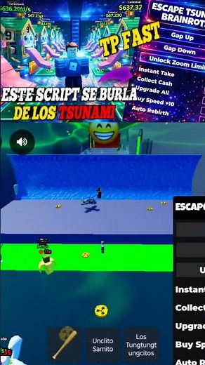 I DESTROYED THE TSUNAMI WITH THIS SCRIPT 😁 INSANE SCRIPT TO ESCAPE THE BRAINROT TSUNAMI | ROBLOX ...