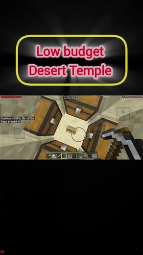 MINECRAFT CHEAP DESERT TEMPLE || MINECRAFT PE || #minecraft #mcpe