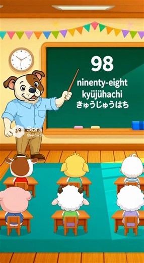 Mojo Teaches Number 98 — kyūjūhachi (きゅうじゅうはち)#EnglishLearning #JapaneseLearning #JapaneseCounting