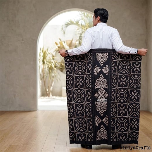 Indonesian Batik Rayon Sarong Men Traditional Santung Pattern Wrap Ethnic Prayer Cloth - Etsy