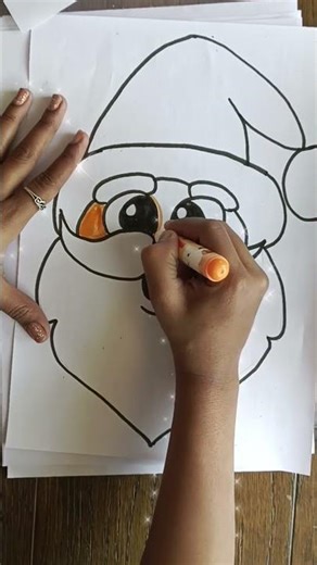 how to make Santa Claus drawing ❄️☃️🧑‍🎄❤️#drawing #shorts #viral #viralsong