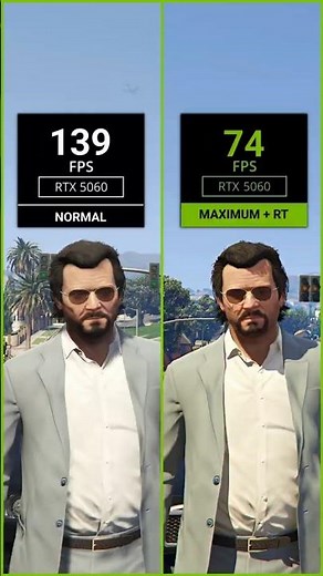 GTA 5 Enhanced Edition vs RTX 5060 - Graphics & Performance Test #shorts #gta5
