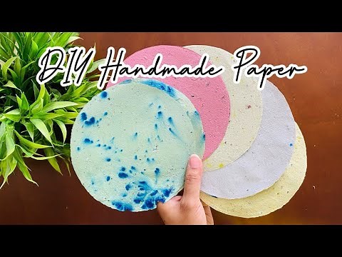 DIY Handmade Paper| Handmade Paper without frame | DIY Handmade Paper at Home | Recycle paper