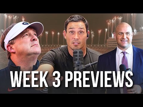 Georgia-Tennessee, Florida-LSU, SEC PREVIEWS | Cole Cubelic | CFB Week 3