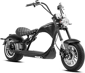 eAhora DOT Approved M1P Electric Motorcycle for Adults, 37MPH 2000W Motor 60V 30Ah Lithium Battery 40 Miles Range, Full Suspension Dual Hydraulic Brakes, 2 Person Commuting Street Legal Bike