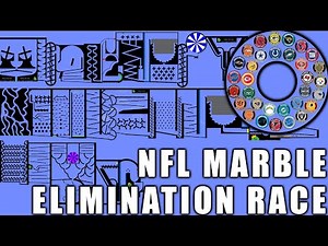 Amazing NFL Elimination Marble Race in Algodoo / Marble Race King