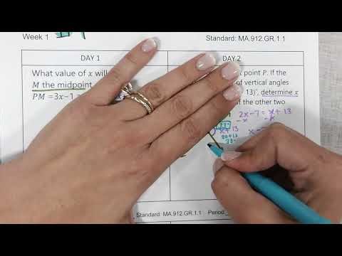 Florida Geometry EOC Prep Bellwork #1| FL Best Standards