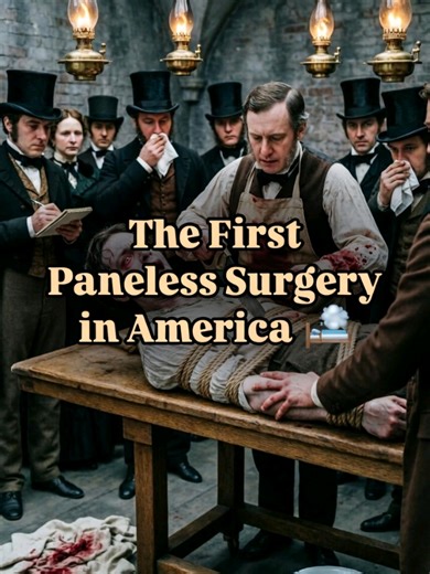 The First Painless Surgery in America 💨🛌 ‎In 1846, surgery was agony. Patients were awake, restrained, and screaming. Then in Boston, a dentist used ether gas. For the first time, a patient slept through surgery… and woke up pain‑free. America’s first anesthesia changed medicine forever.