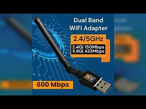 Review: AC600 Mbps Dual Band Internet USB WiFi Adapter for desktop PC 2.4/5GHz, Desktop-Laptop...