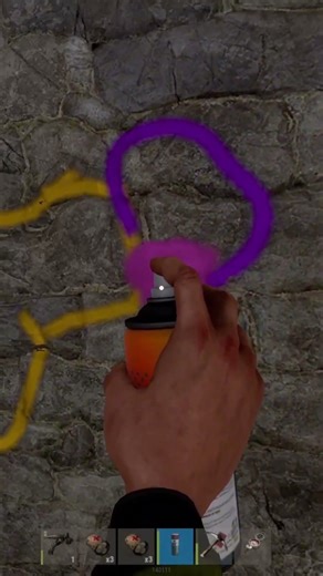 Spray painting on random bases in rust