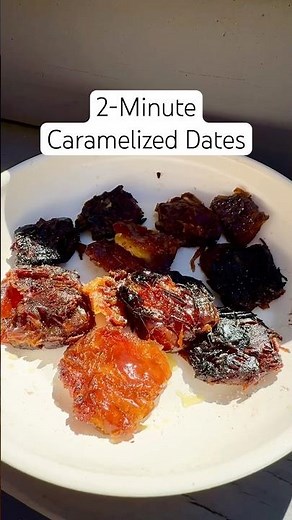 2-Minute Caramelized Dates | Easy Snack (Mediterranean Diet Snack ) #dates #snacks