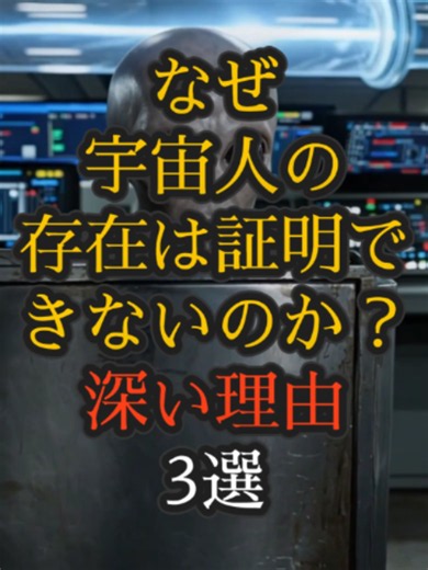 なぜ宇宙人の存在は証明できないのか？深い理由3選 #都市伝説 #ミステリー #雑学 #宇宙 VOICEVOX:青山龍星