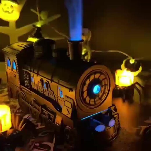 video, Smart Aroma Diffuser Train Model, Remote Control with 7 Light Colors, Dual Mist Modes Cont...