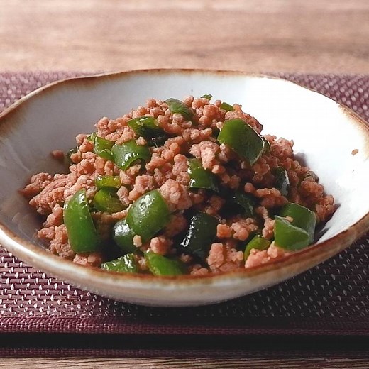 ひき肉とピーマンの甘辛しょうゆ炒め 作り方・レシピ | クラシル