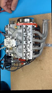 6K views · 42 reactions | mini engine,miniature,small,engine,engine build,like a Beast,Engine Growl,cison v8,cison,cison l4-175,engine assembly,engine asmr,unintentional asmr,asmr,rc engine,mechanical asmr,motor,combustion engine,exhaust sound,mini motor,engine startup,cold start,gasoline engine,how to build an engine,rebuild,repair,4-stroke,4 cylinder,beast,carb tuning,piston,spark plug | KR inventor | Facebook