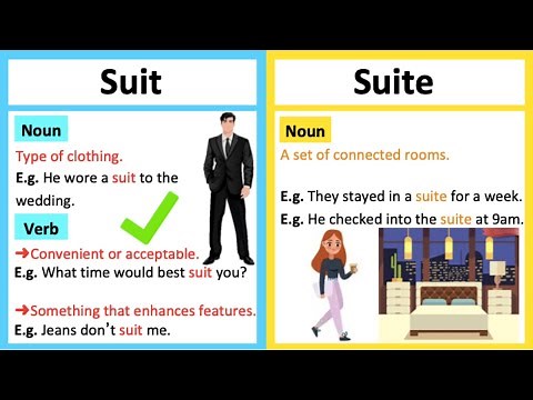 SUIT vs SUITE 🤔 What's the difference | Learn with examples & quiz!