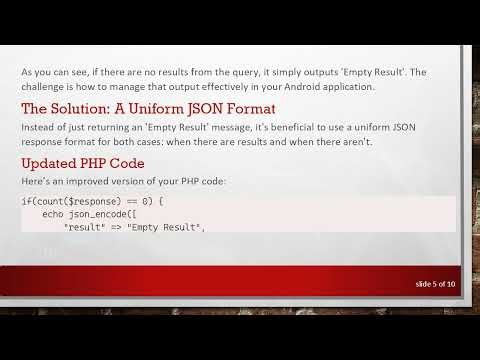 How to Retrieve Data Effectively with PHP and Handle Empty Results in Android