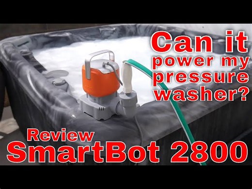 Use hot tub water to pressure wash patio and deck! SmartBot 2800 Submersible Pump Review