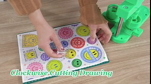 Button Maker Machine 58mm : Pin Maker Machine 2.25 inch (58mm) with 300 Sets Button Making Supplies for Kids, Cutter Machine Badge DIY Pin Press Kit for Gift