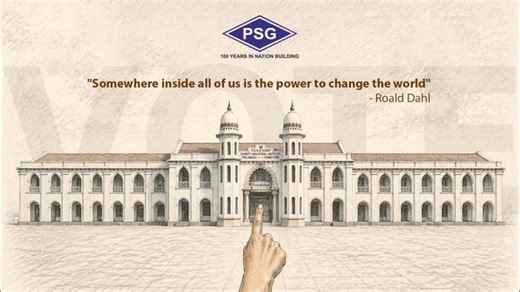 Your Finger Shapes the Future | PSG Institutions | DrBhuvaneswaran JS