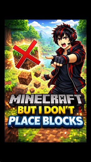 “Minecraft Without Placing Blocks 😱”#shorts