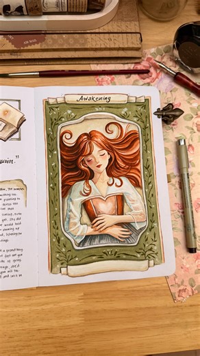 Meet Ylara, a main character in my storybook style art journaling challenge that I’m taking on each week of this year! Follow along her journey on my Patreon! Join the Mail Club too where you receive exclusive postcards, sticker sheets, art journal prompts, and trifold excerpts of my journal entries and illustrations! Sign up through the link in my bio 📮 Mailing Internationally! Sign ups January closes in a few days! _ #journal #painting #gouache #artjournal #snailmail watercolors paint with me