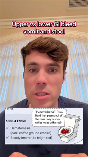 Naked Nursing on Instagram: "Distinctions between the vomit and stool for upper vs lower GI bleeds #nakednursing #nursingstudent #nursingschool #gastrointestinal #studywithme"